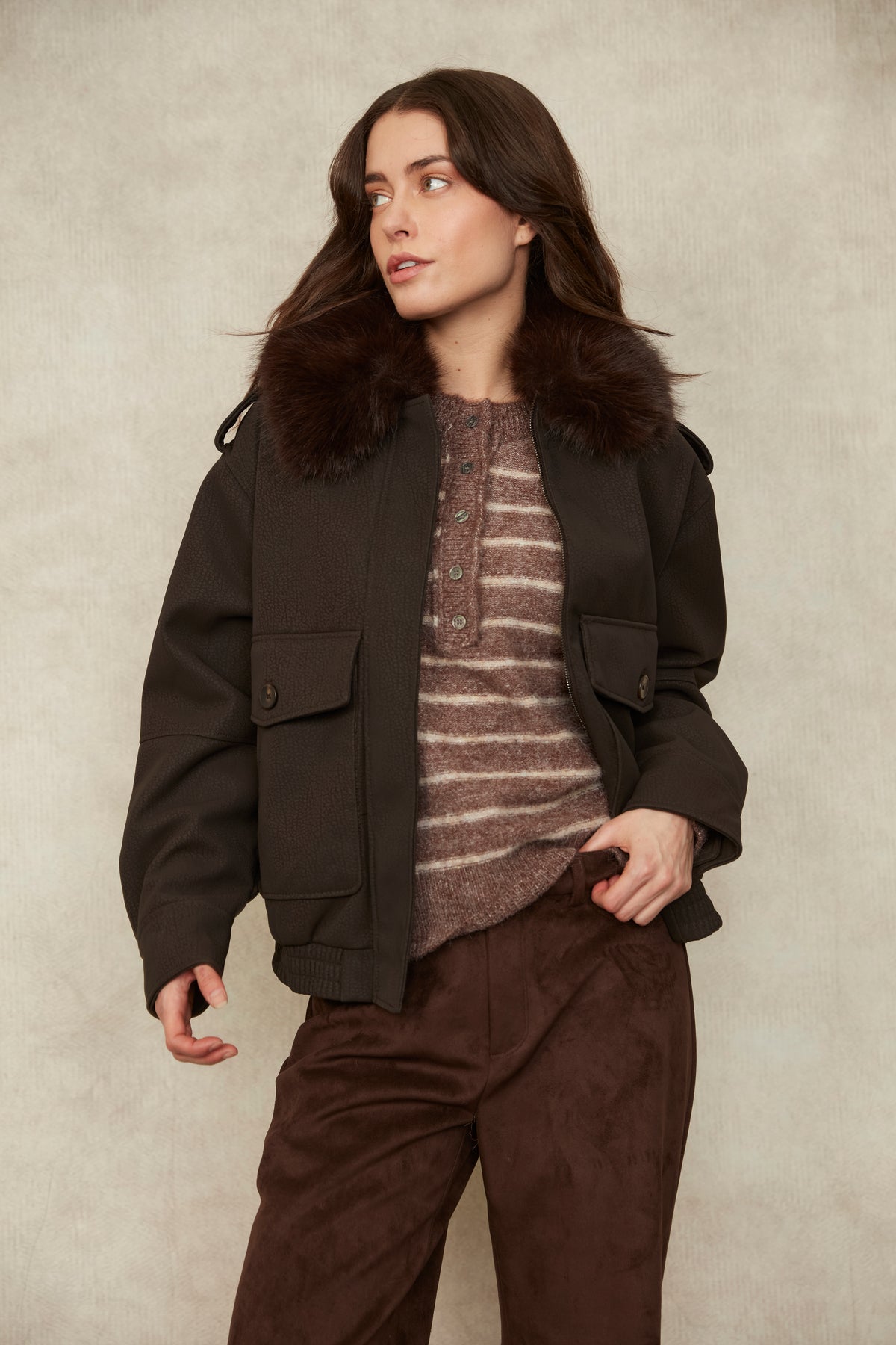 Mikaya Ladies Jacket - Brown