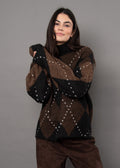 Amora Long Sleeve Pullover Brown/Black