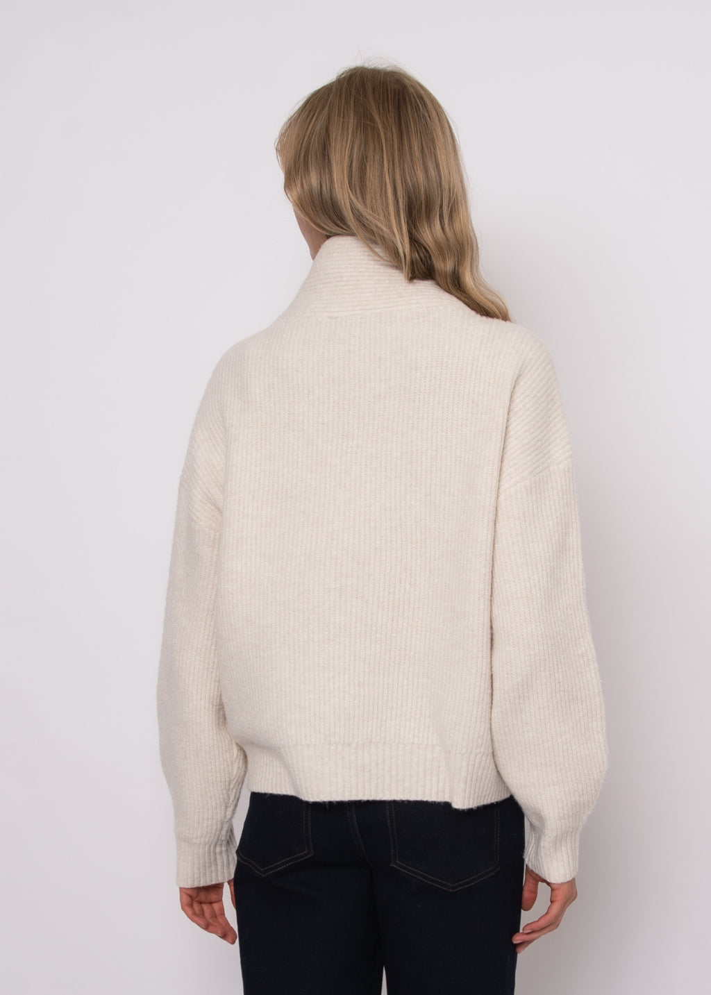 Quinlan Long Sleeve Shawl - Pearl