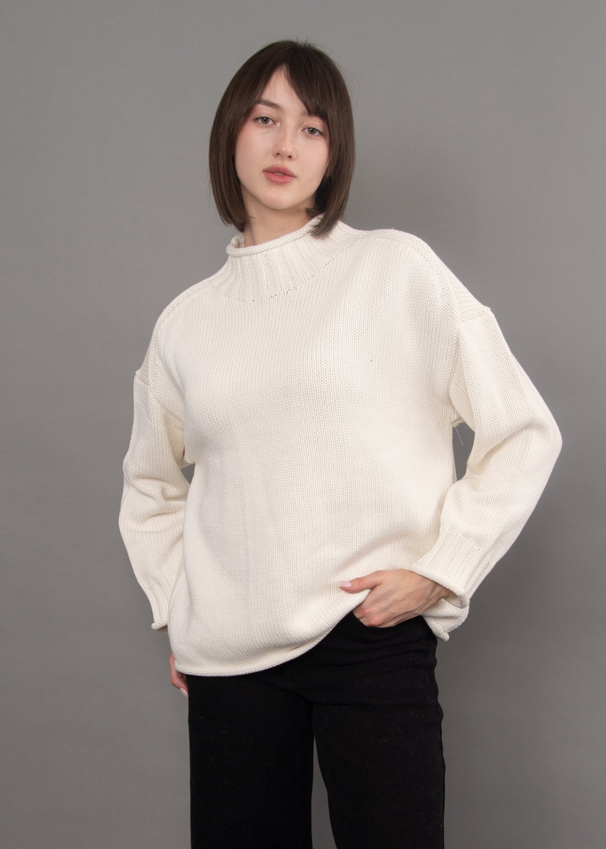Lucretia Long Sleeve Funnel Neck