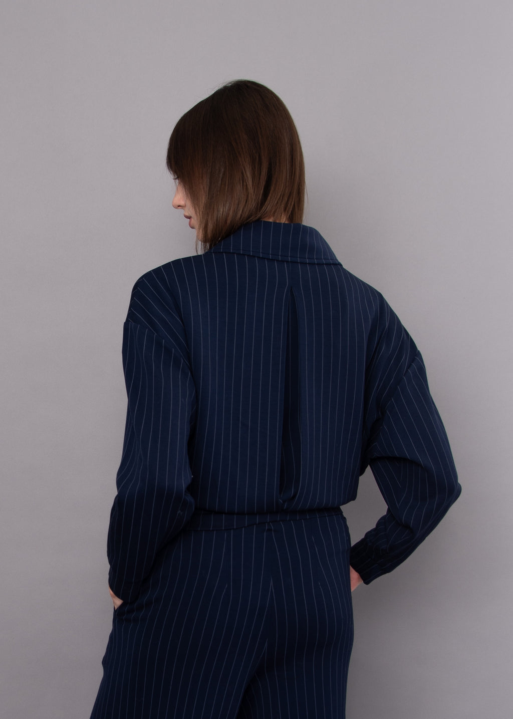 MAURITZ STRIPED SOFT KNIT ZIP UP