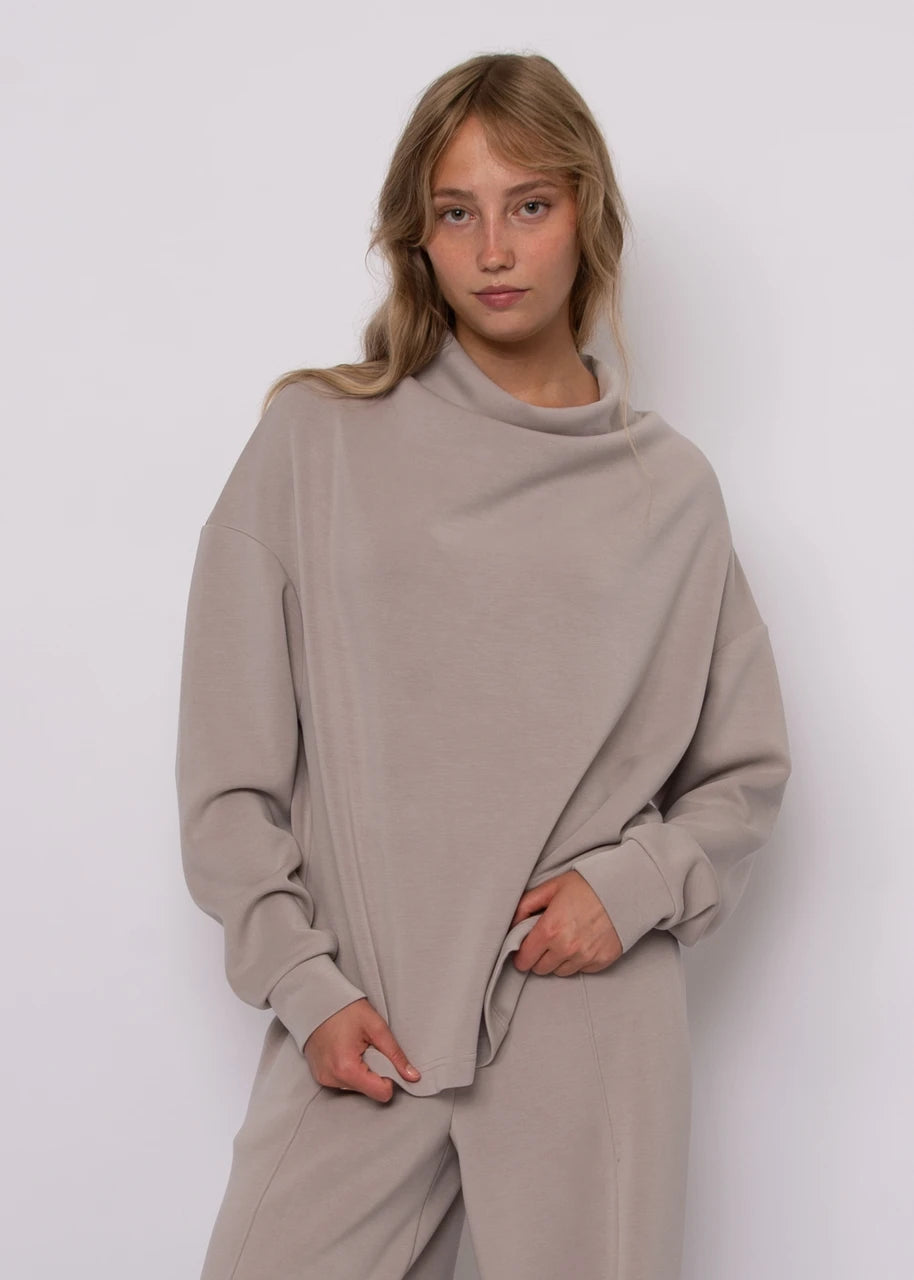 FREIZA SOFT KNIT FUNNEL NECK PULLOVER