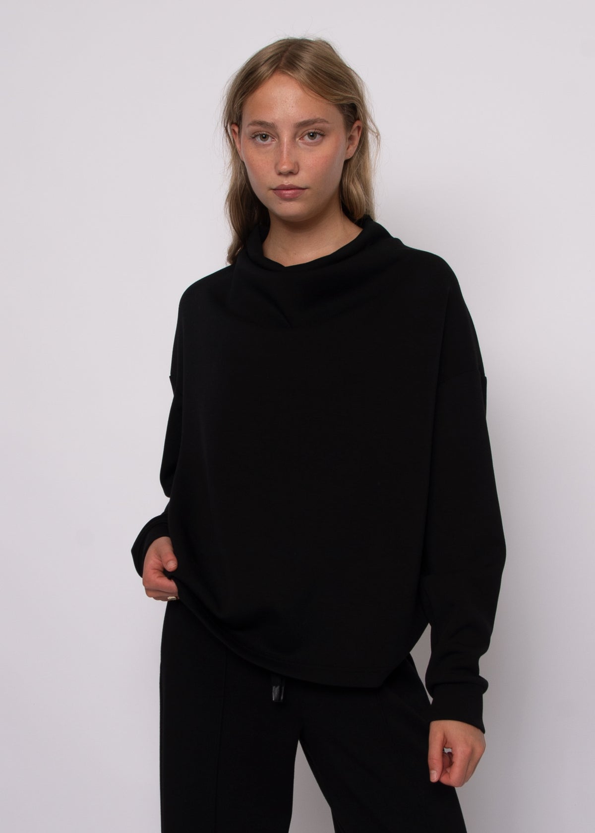FREIZA SOFT KNIT FUNNEL NECK PULLOVER