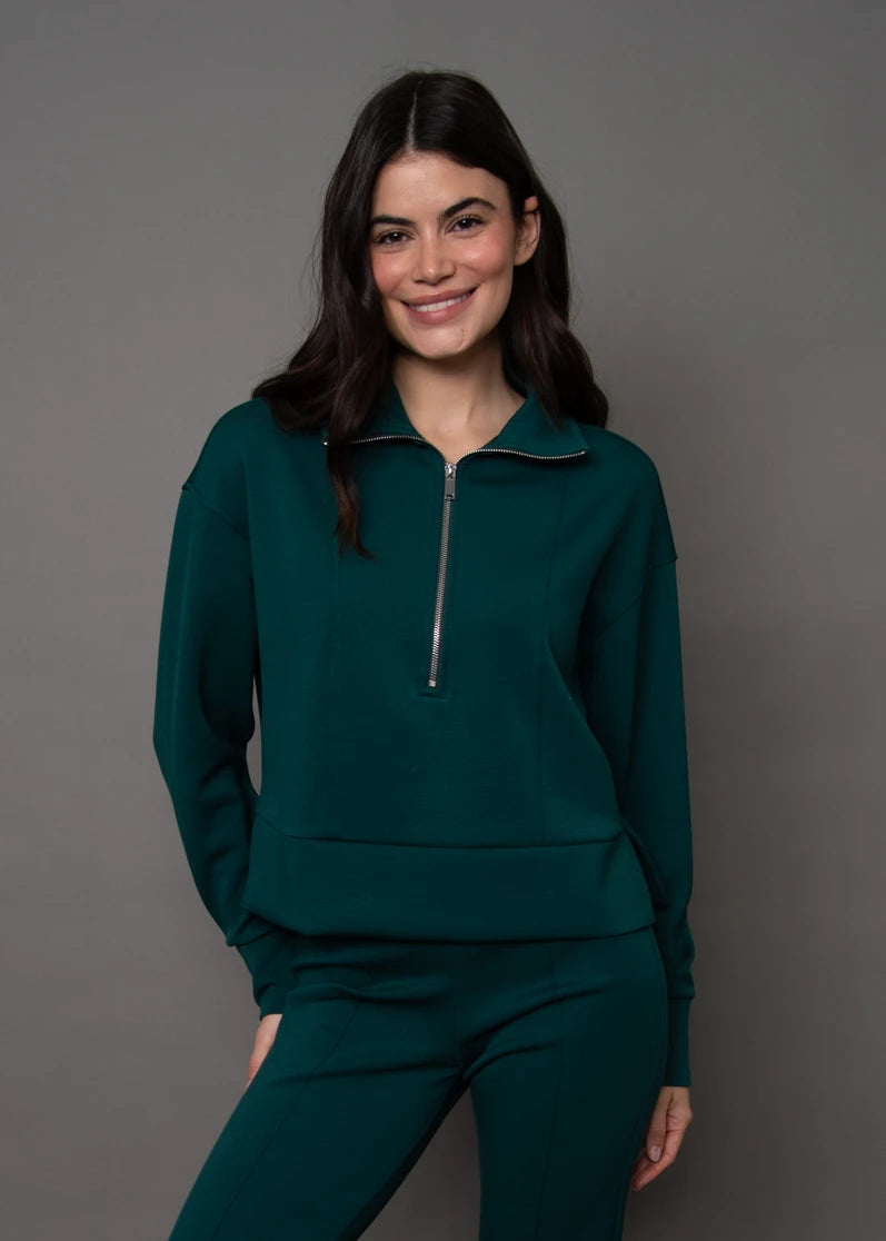 MAYURA SOFT KNIT HALF ZIP