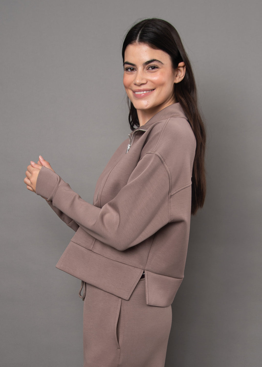MAYURA SOFT KNIT HALF ZIP
