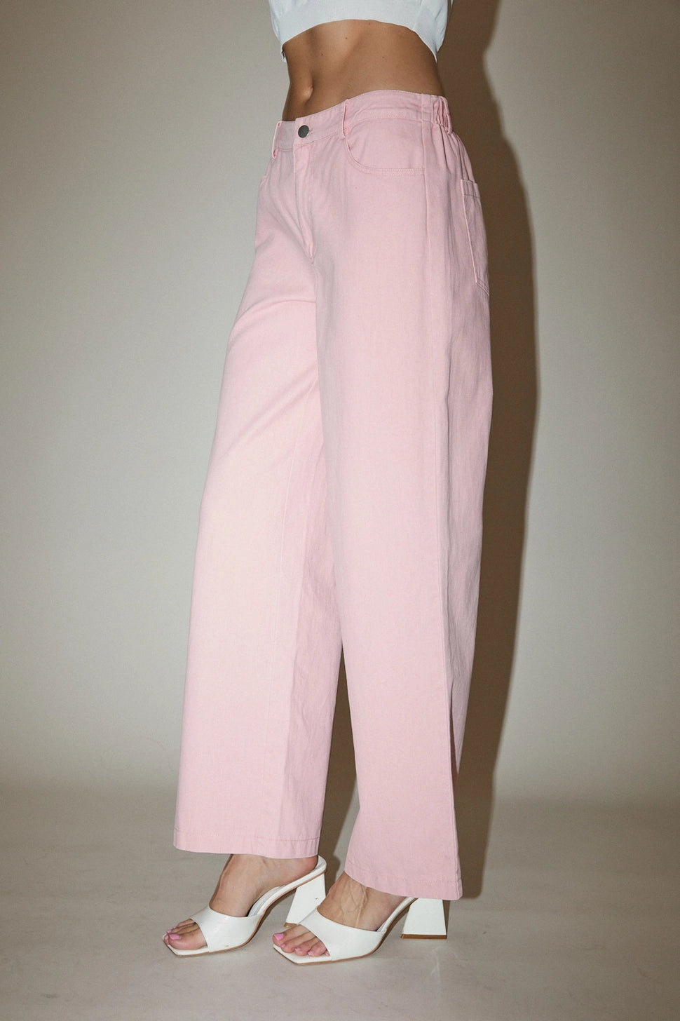 Pink Denim Long Pants