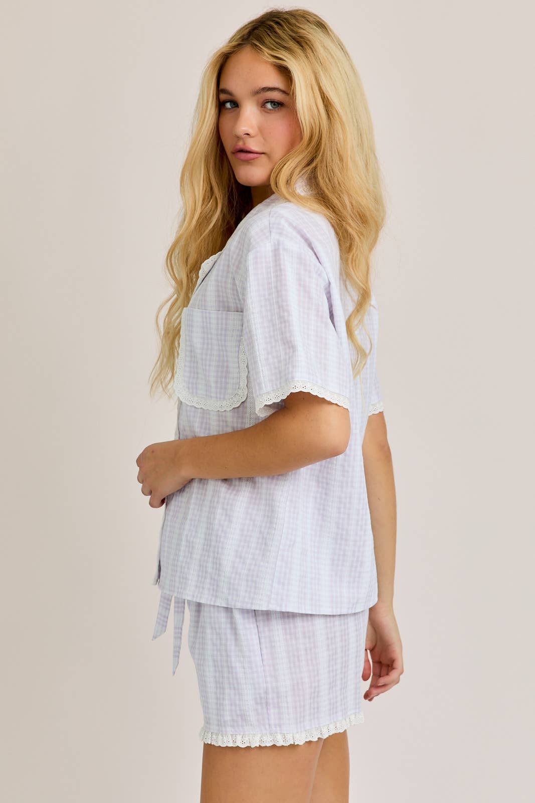 PAJAMA TOP WITH  PAJAMA SHORTS