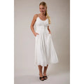 Midi Dress with Cotton Lace Trim
