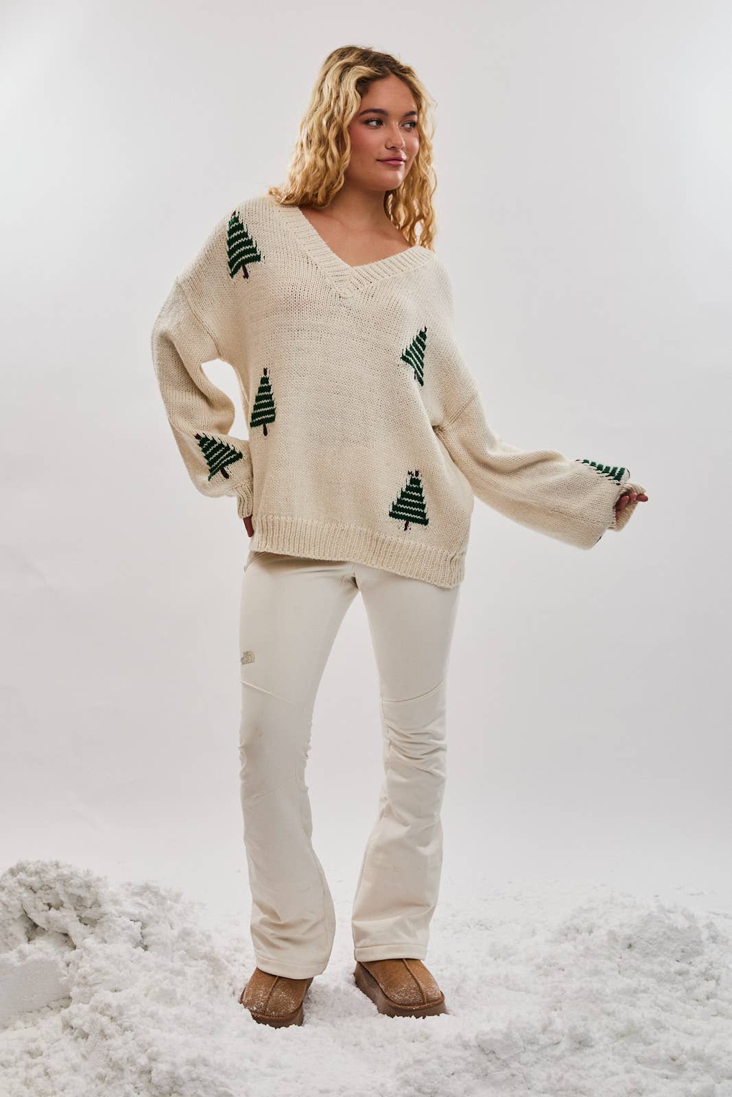 Le Lis - CHUNKY KNIT SWEATER - Pine Tree