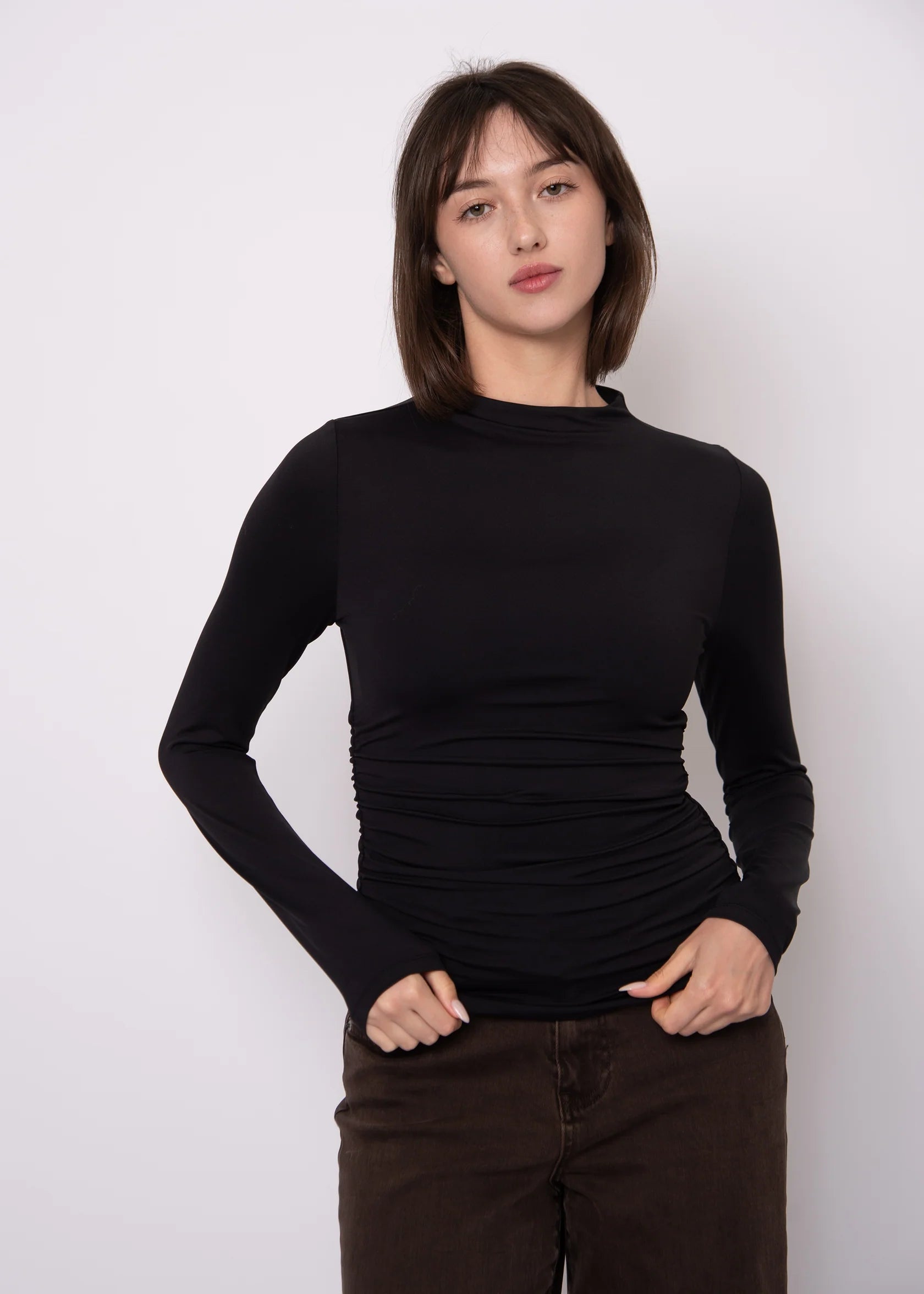 Second Skin - Yve Ruched Top Long Sleeve