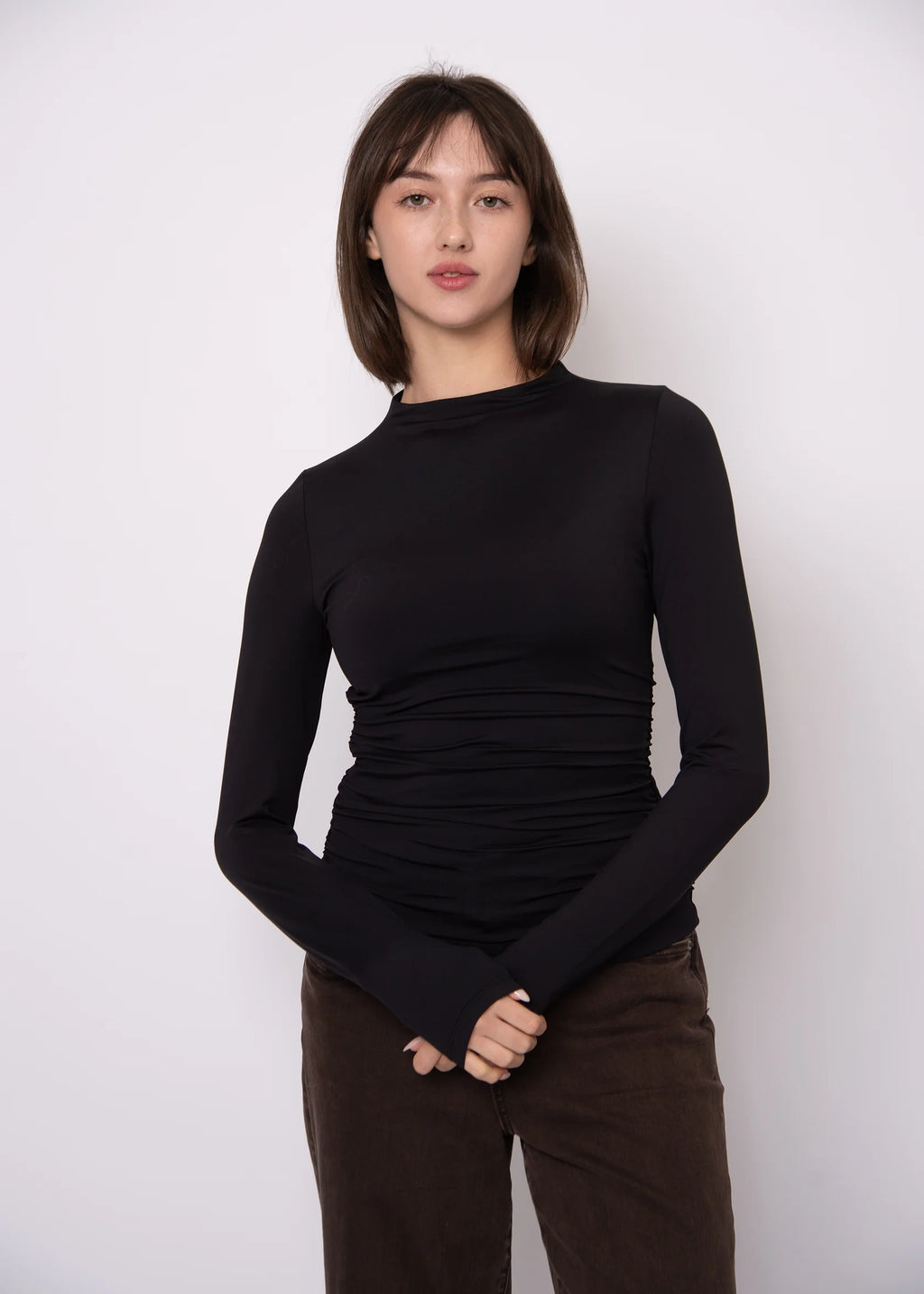 Second Skin - Yve Ruched Top Long Sleeve