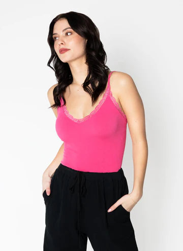 Bamboo Tank Top with Lace