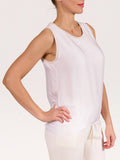 ANGELA MARA - Short sleeve top with gold neck