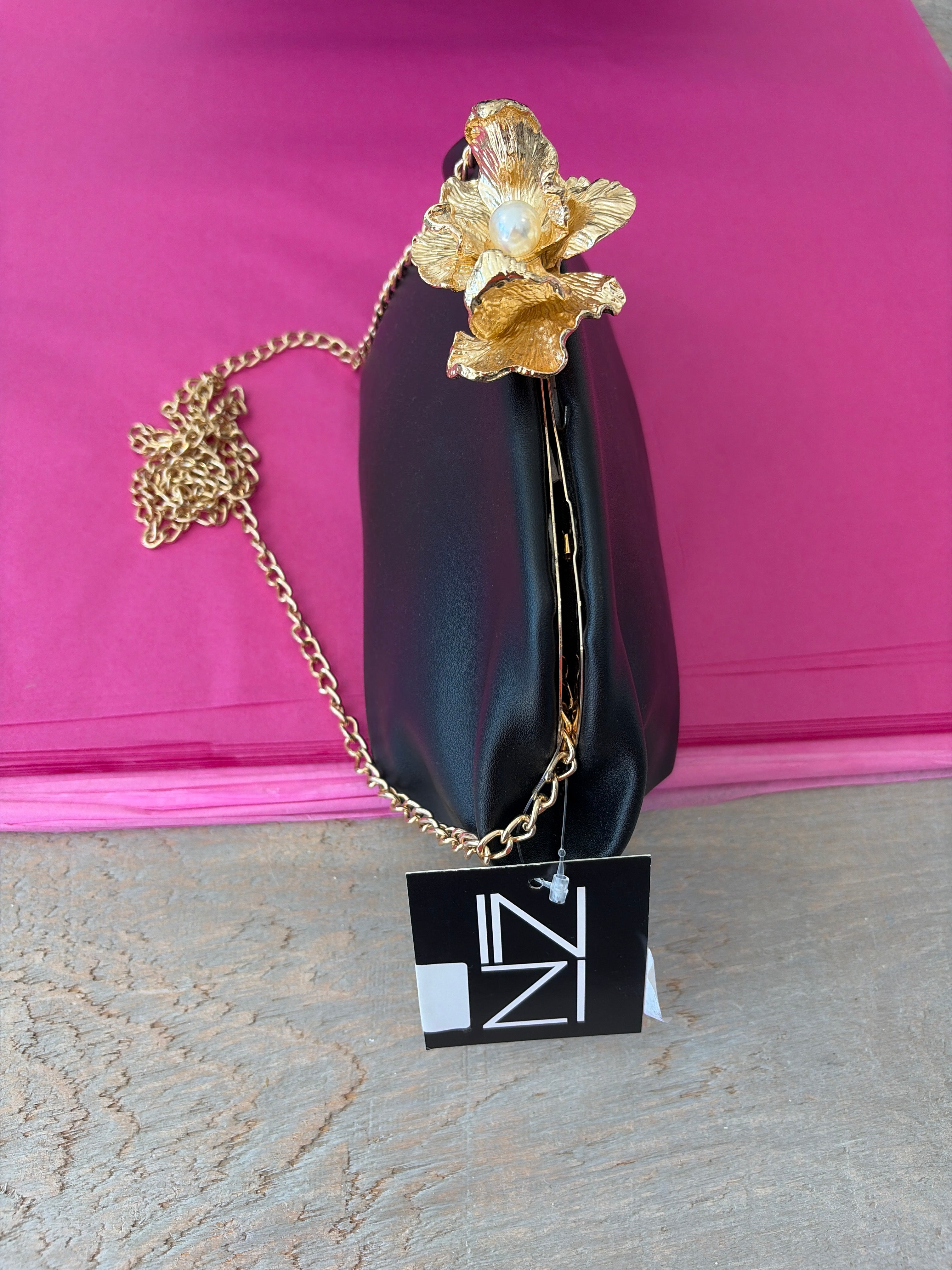 Inzi Handbag Black Clutch