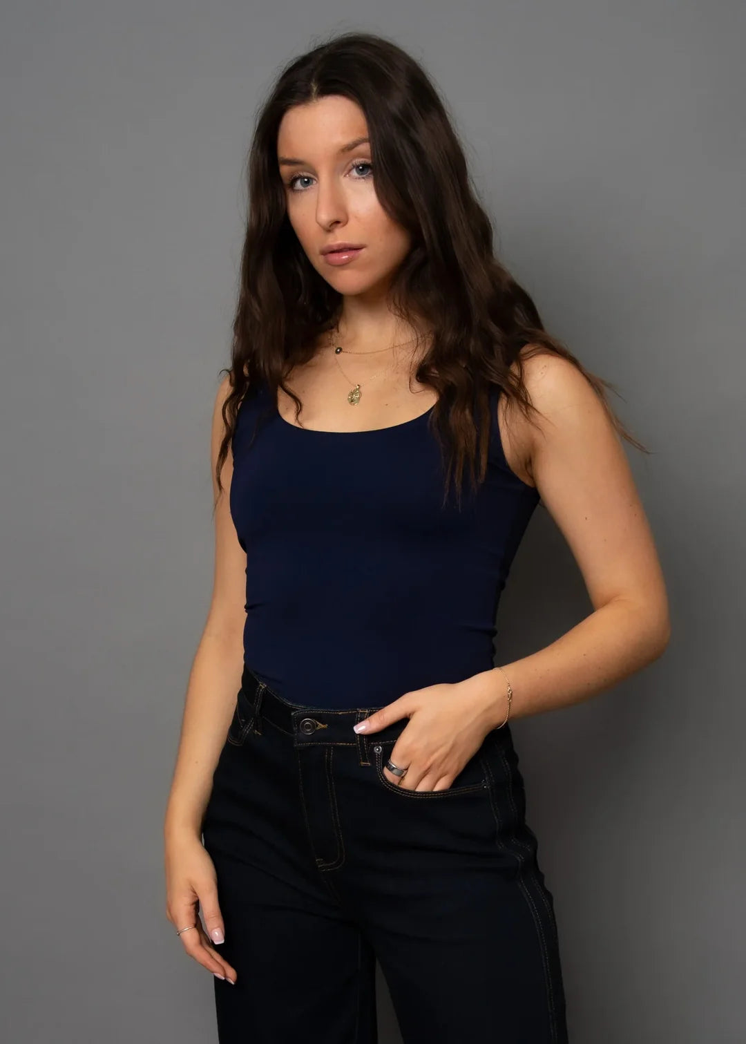 Second Skin - Tanith Tank Bordeaux, Navy, Black