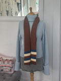The Pathz cashmere scarf brown blue