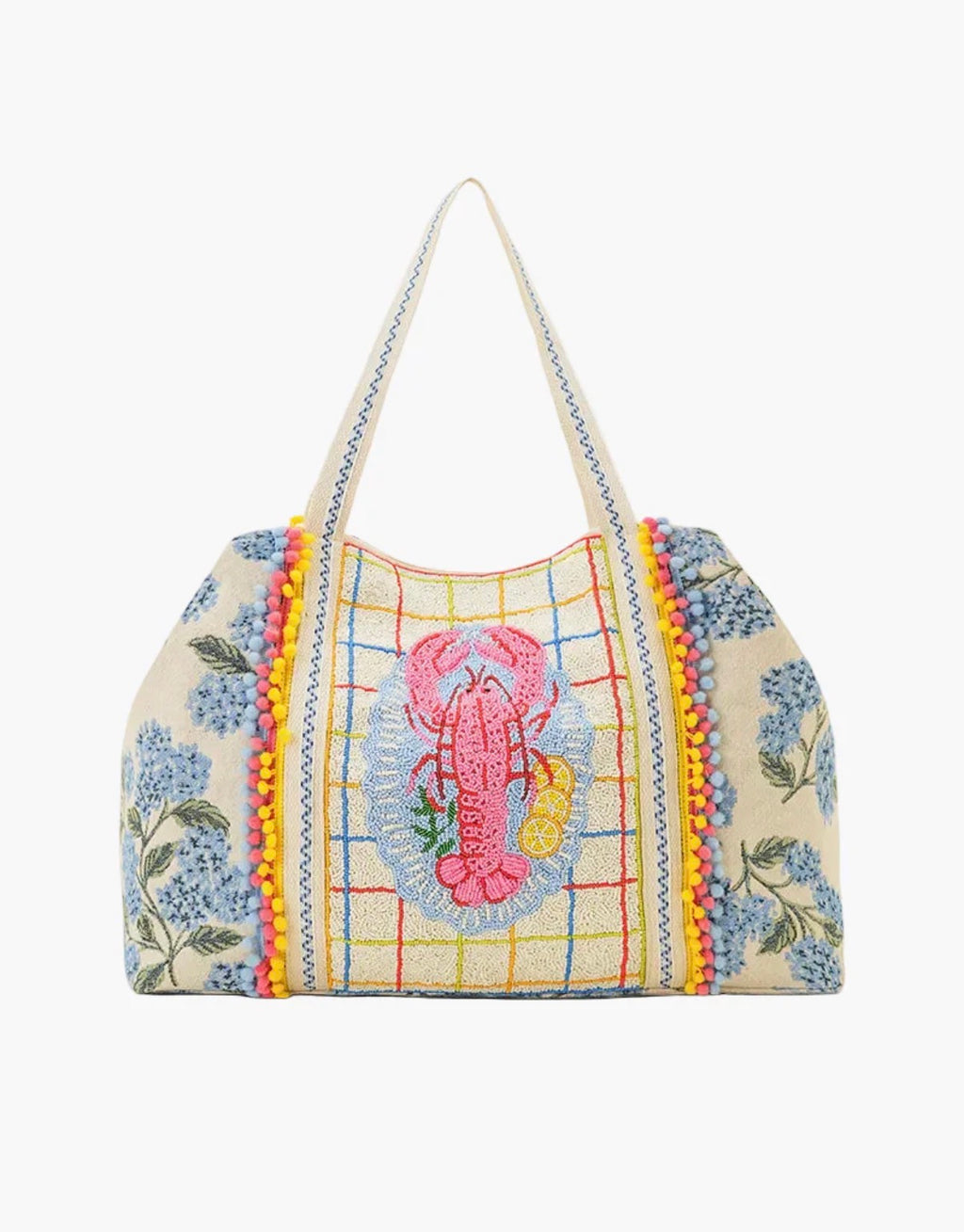 New England Lobster Beaded Oversized Tote