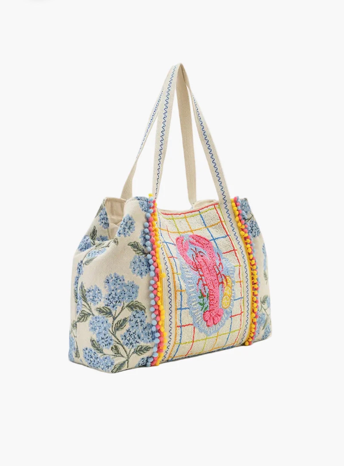 New England Lobster Beaded Oversized Tote
