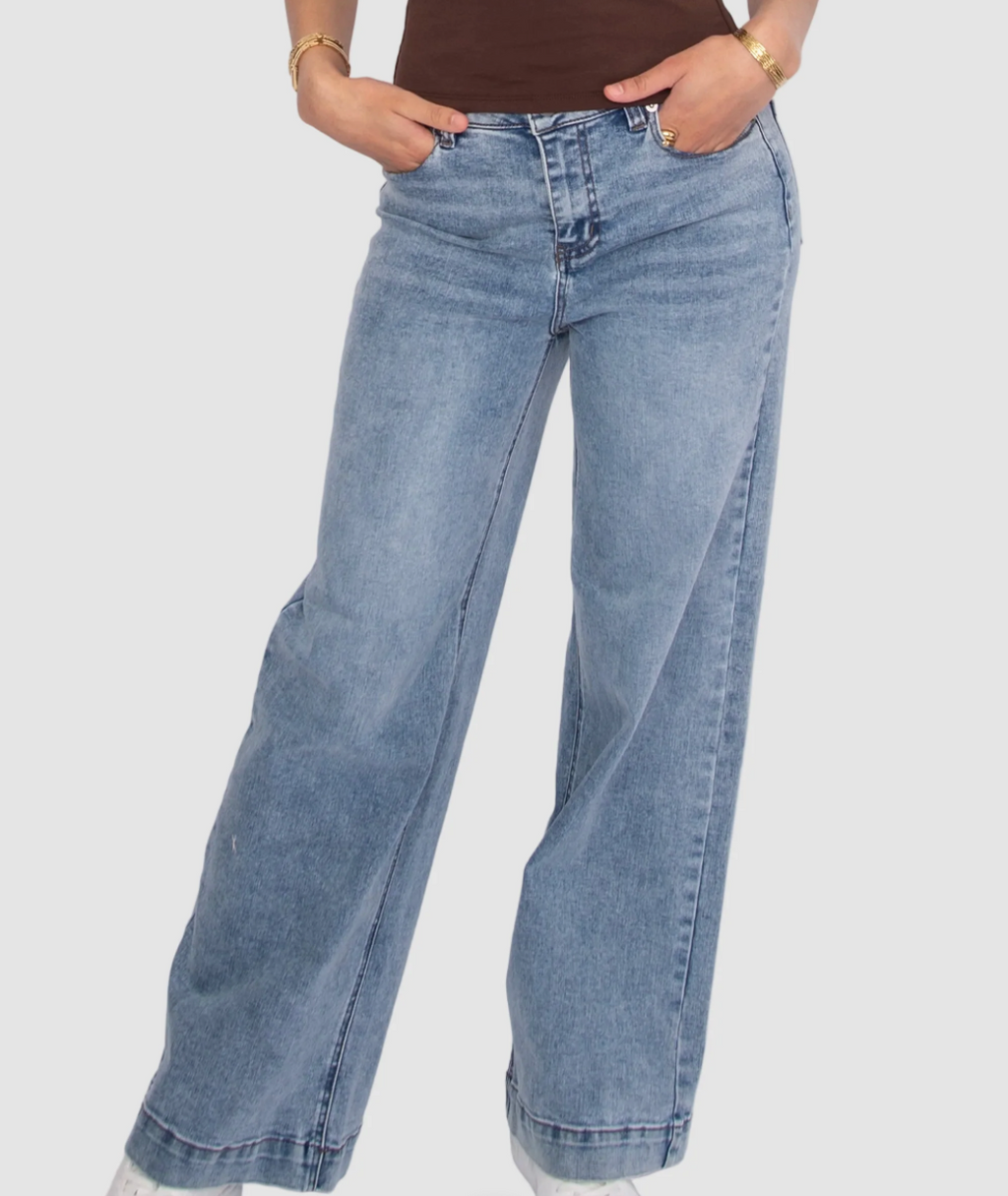 HIRANA STRETCH DENIM 5 POCKET WIDE