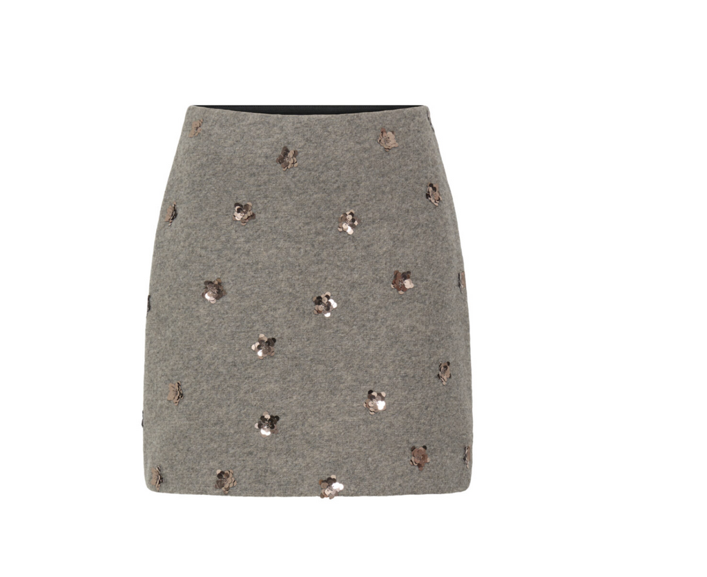 ICHI Grey Bling Skirt