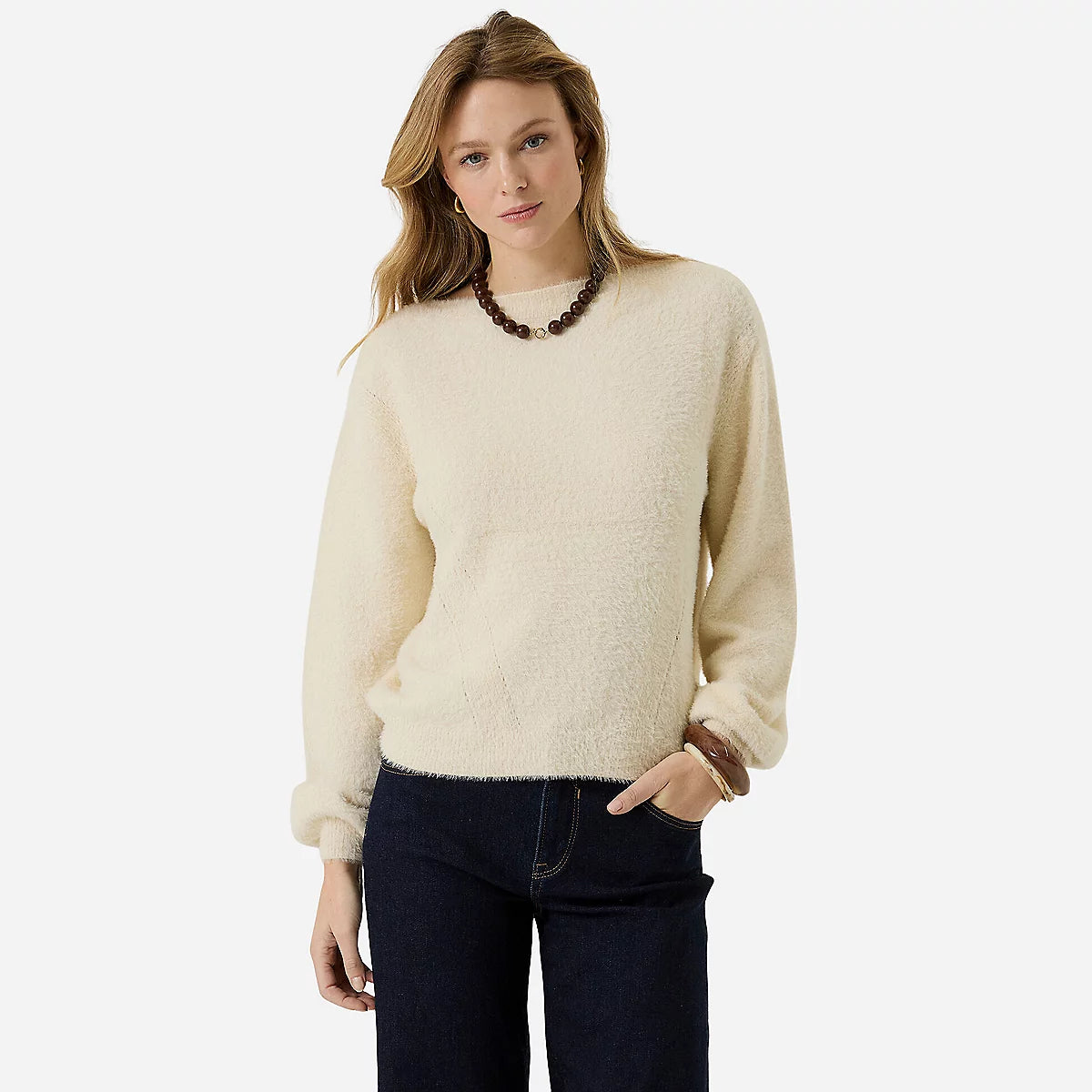 Garcia Ladies Pullover White
