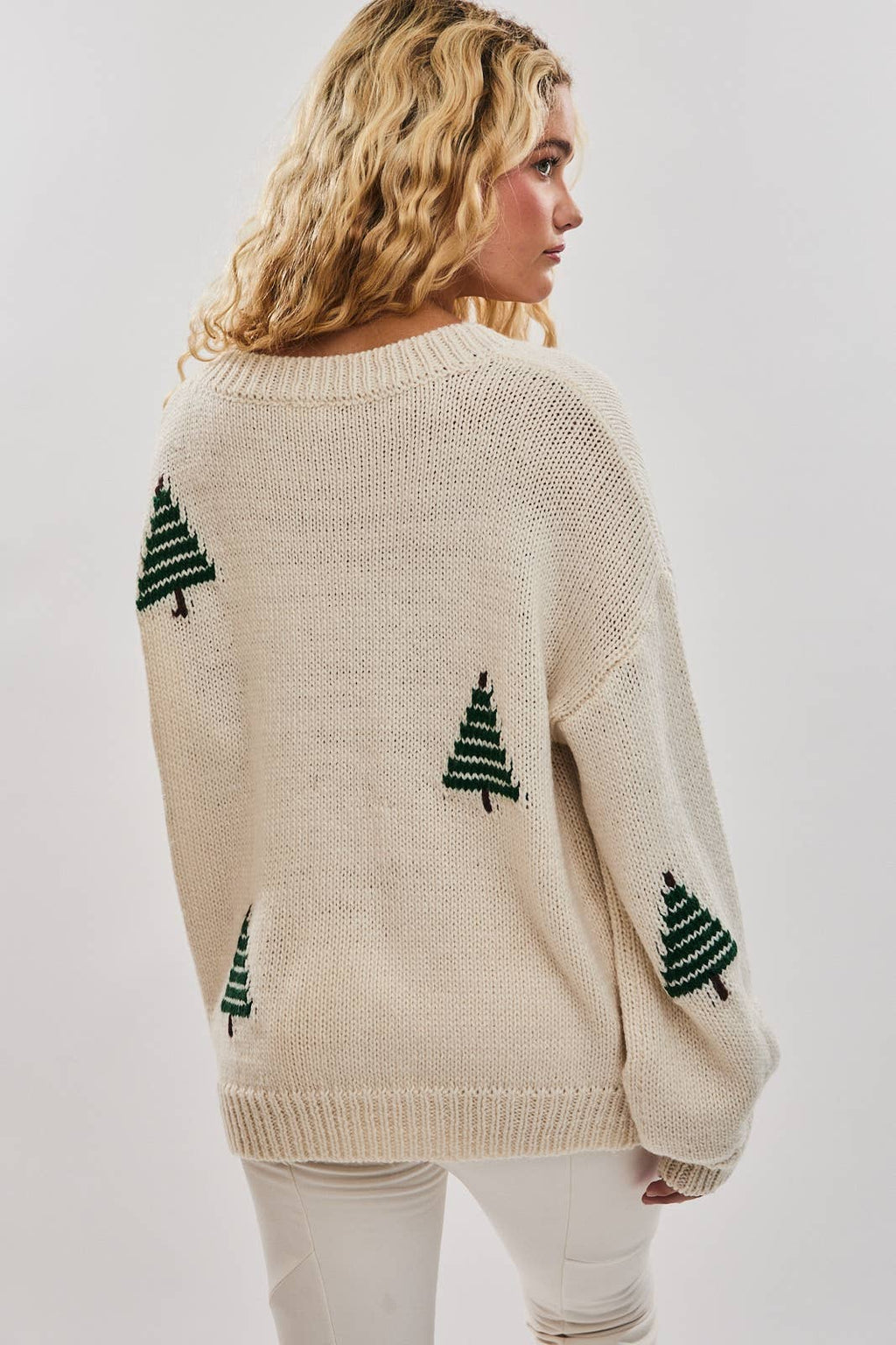 Le Lis - CHUNKY KNIT SWEATER - Pine Tree