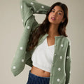 Polka Dot Sweater Cardigan