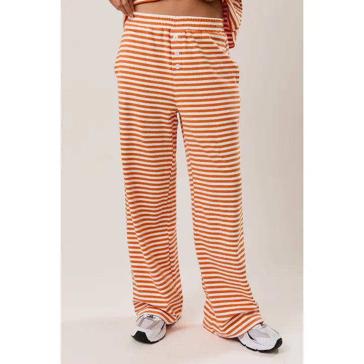 Mid Rise Stripe Pants