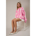 Heart Detail Argyle Cardigan Pink