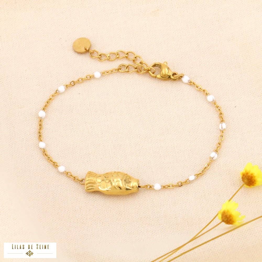 Fish talisman bracelet stainless steel 0224028: Multi