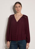 Apricot Ruffle Sarasa Blouse