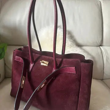 Mary Suede Burgundy