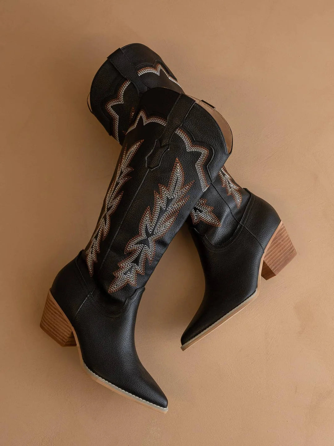 The Ainsley Black Cowboy Boot