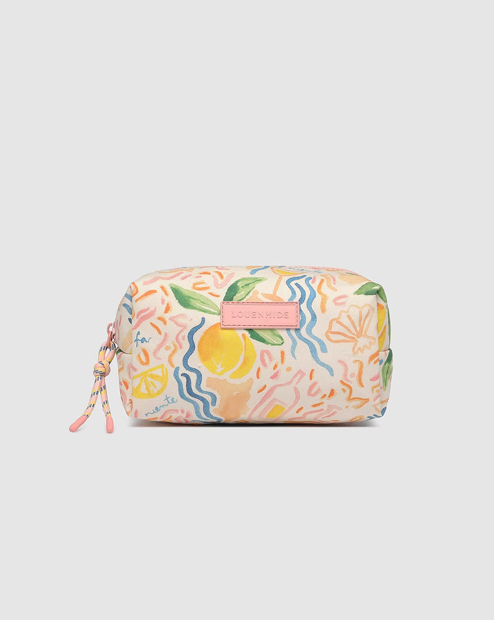 Bambi Lemon Print makeup bag