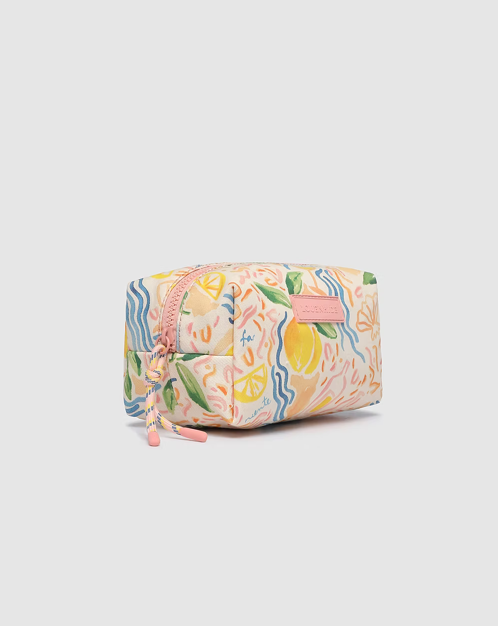 Bambi Lemon Print makeup bag
