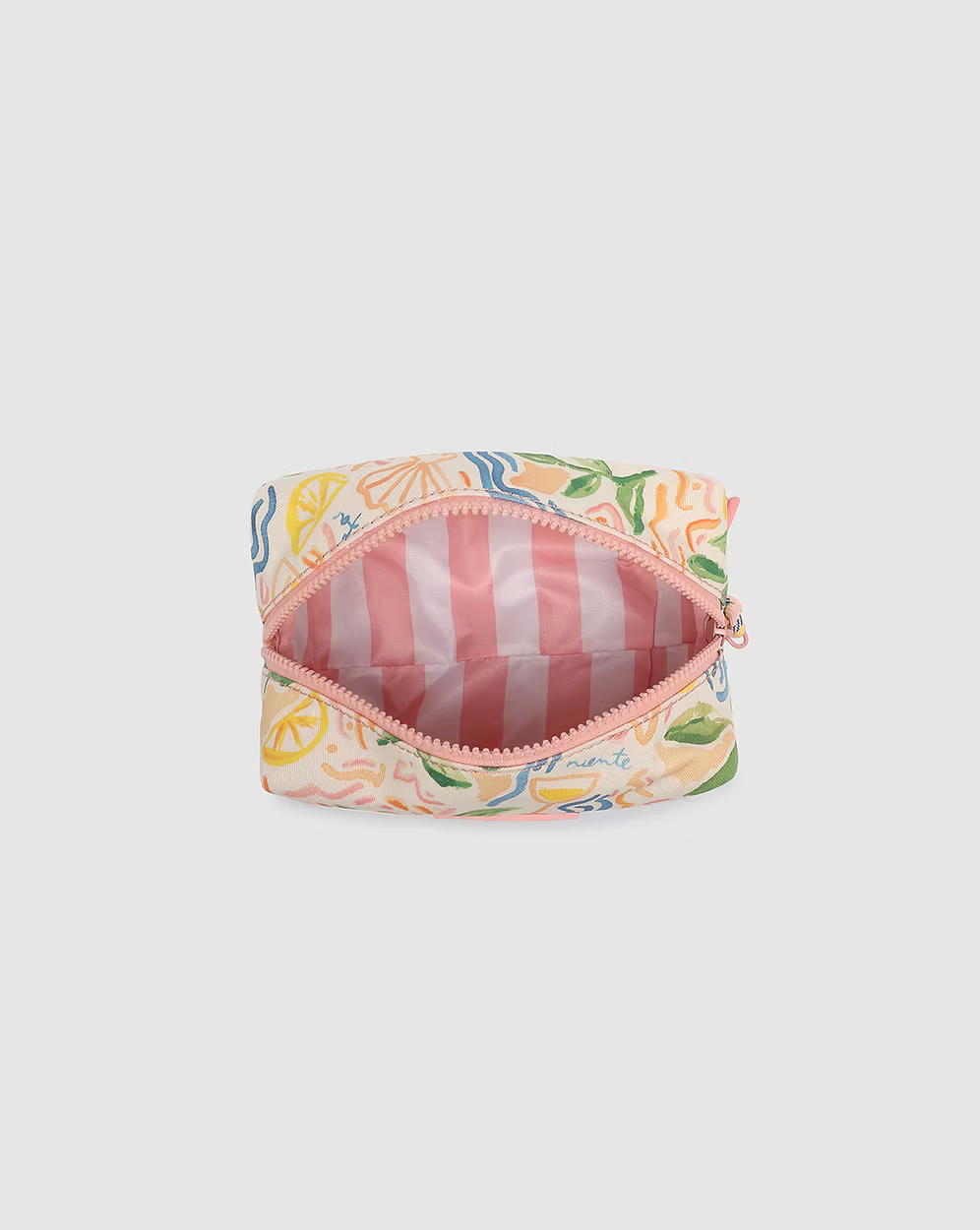 Bambi Lemon Print makeup bag