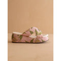 The Fresno | Rose Garden Raffia Platform Sandal