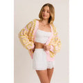 LE LIS Crochet Cardigan pink/yellow