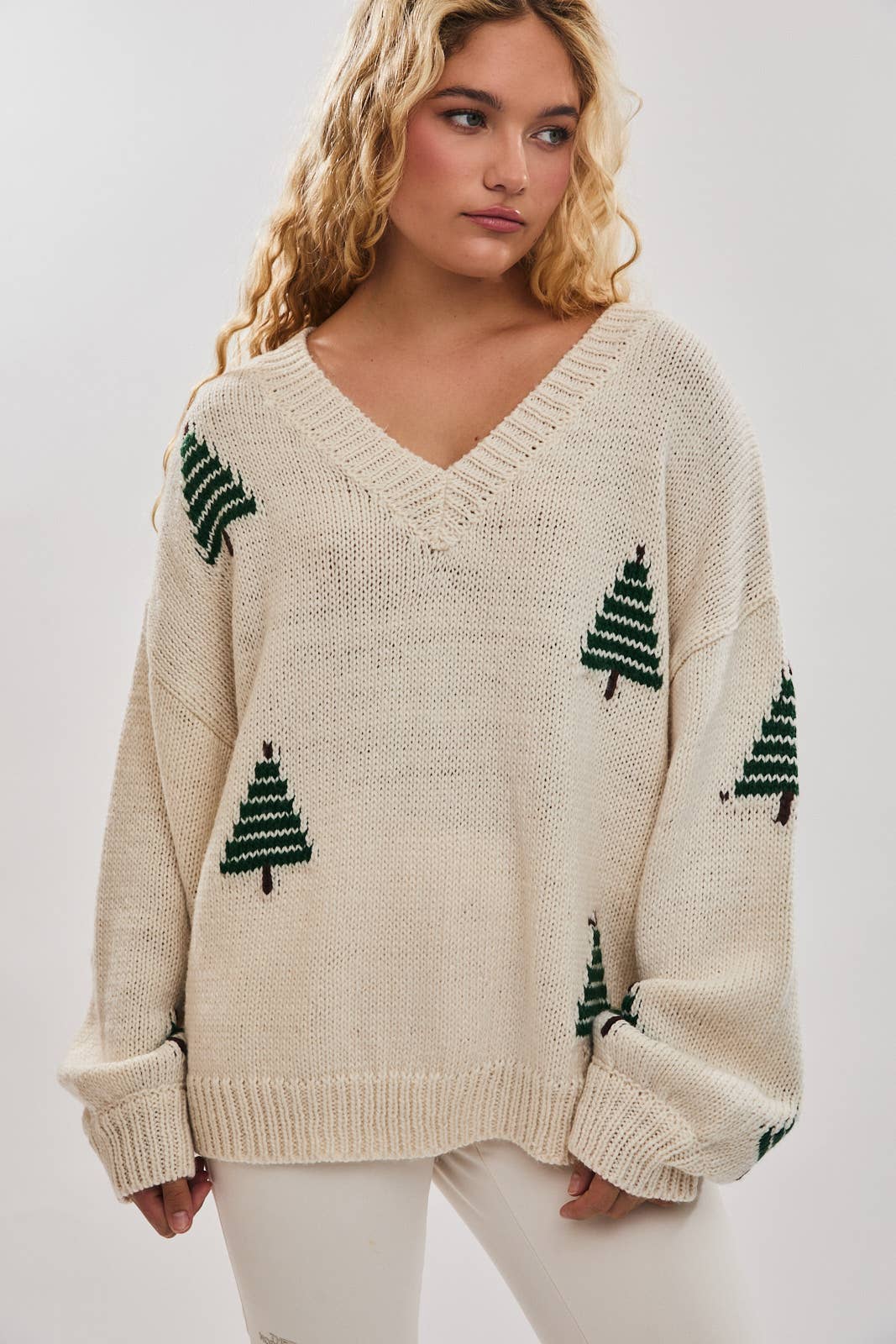 Le Lis - CHUNKY KNIT SWEATER - Pine Tree