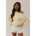 Boat Neck Dolman Sleeve Sweater Top