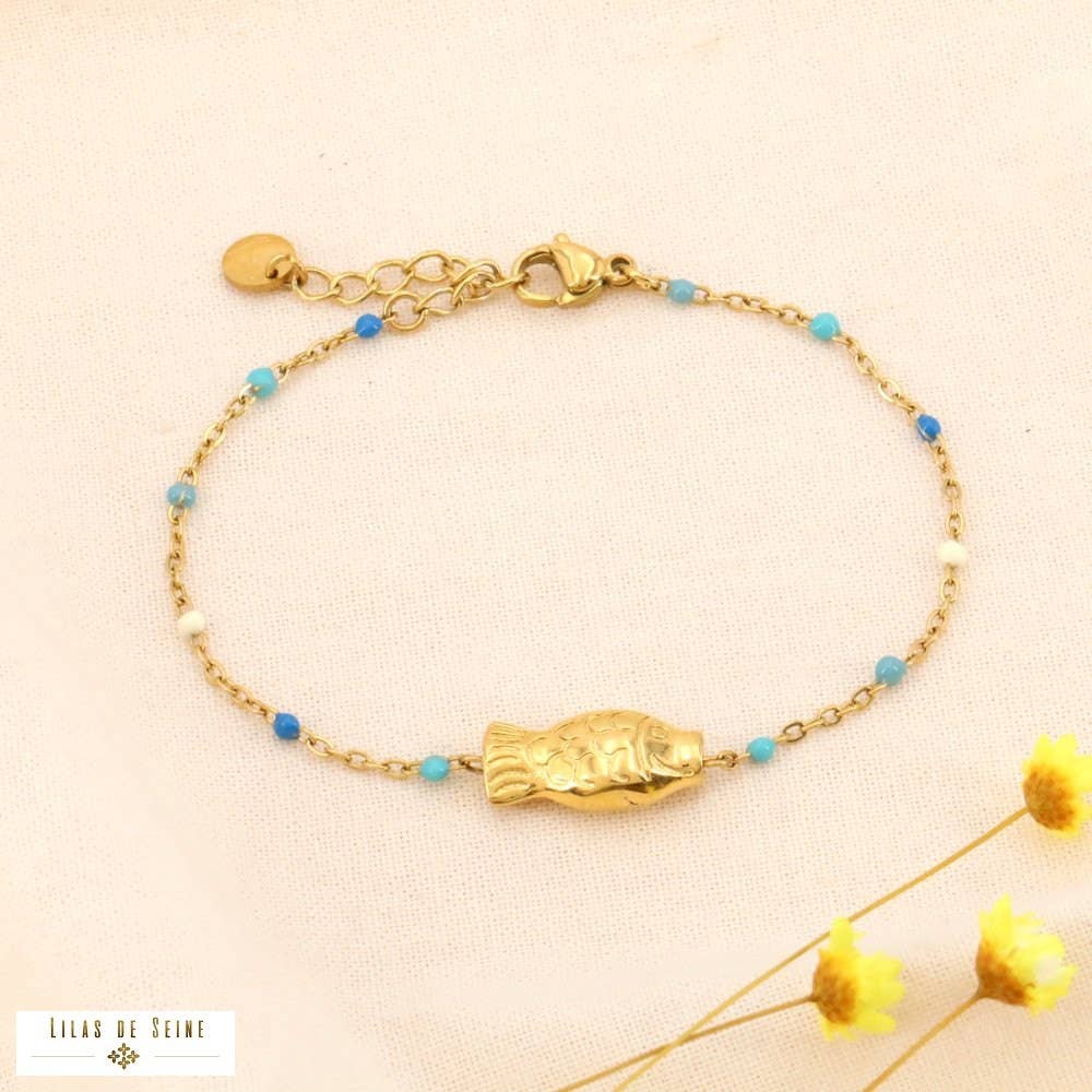 Fish talisman bracelet stainless steel 0224028: Multi