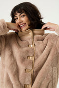 Garcia Beige Faux Fur Jacket