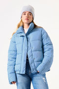 Ladies Outdoor Puffer Jacket Baby Blue