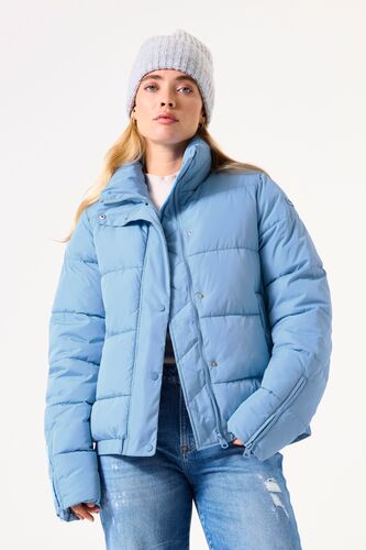Ladies Outdoor Puffer Jacket Baby Blue