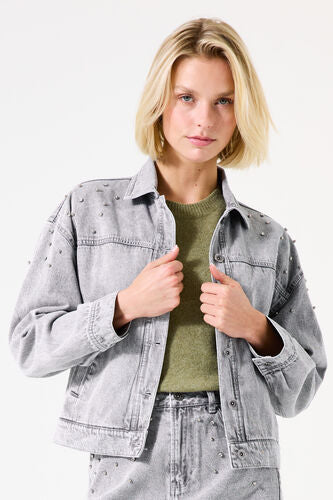 Garcia Denim Jacket with Sparkle Studs