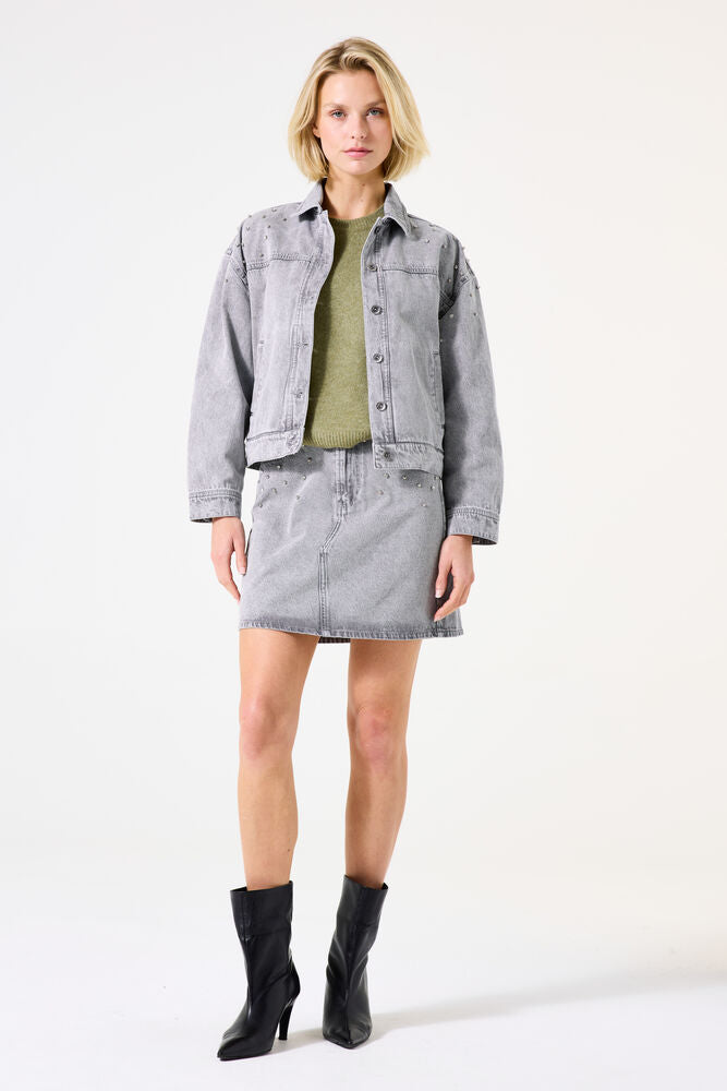 Garcia Denim Jacket with Sparkle Studs