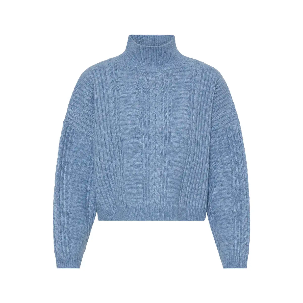 ICHI Mylle Blue Knit Sweater