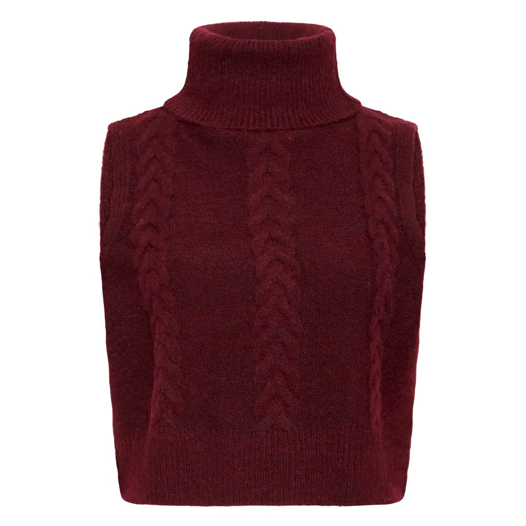 ICHI Albertine Dark Red Vest