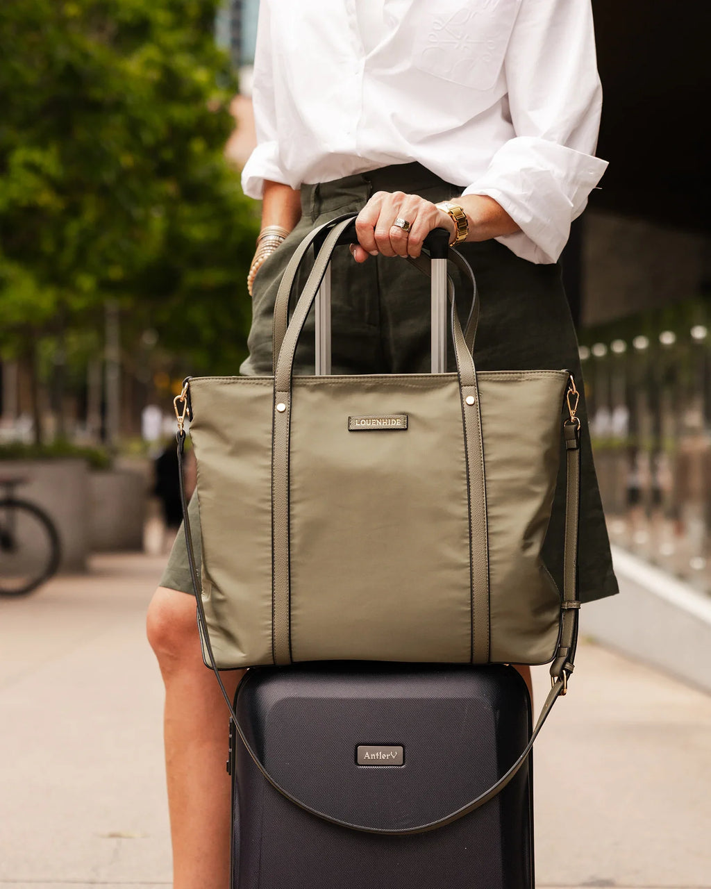 Nylon Travel Tote khaki