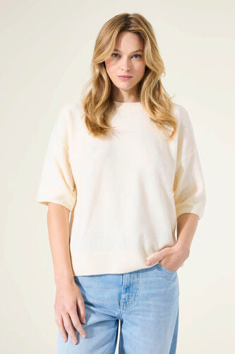 Ladies Pullover White